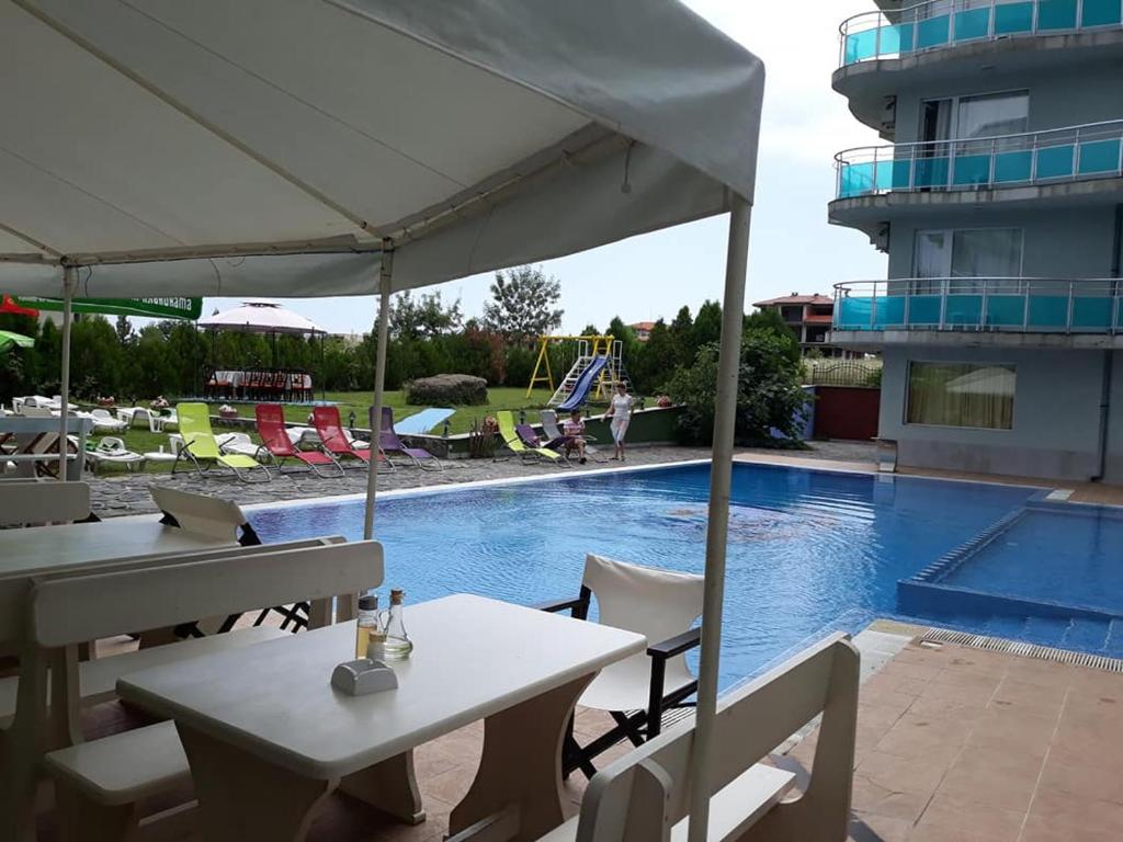 Bazén v ubytování Hotel Sunset Beach nebo v jeho okolí