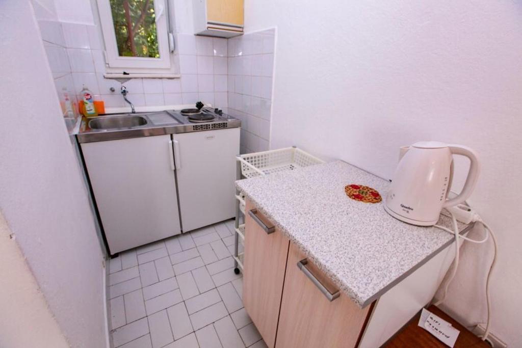 Kuchyň nebo kuchyňský kout v ubytování Apartments Terin