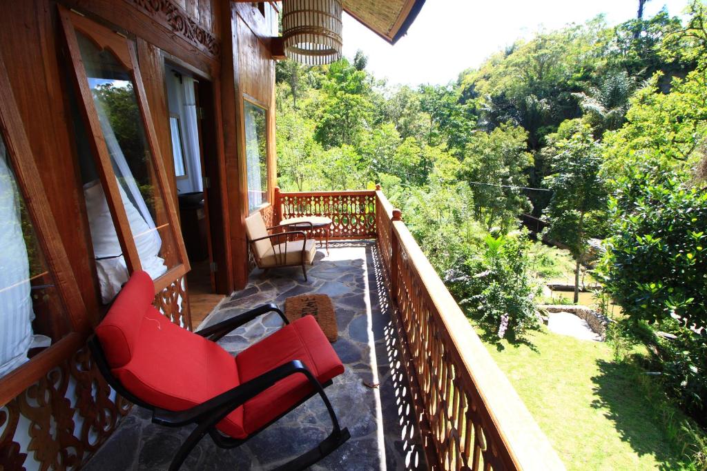 Balkón nebo terasa v ubytování Padi Ecolodge