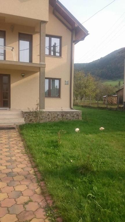 una casa con un patio de hierba al lado de una casa en Vila Nature - Rosia Montana en Abrud
