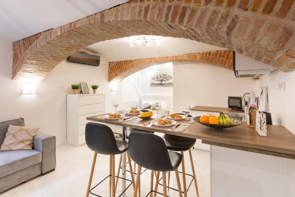 Kuchyň nebo kuchyňský kout v ubytování Apartment La Bodega