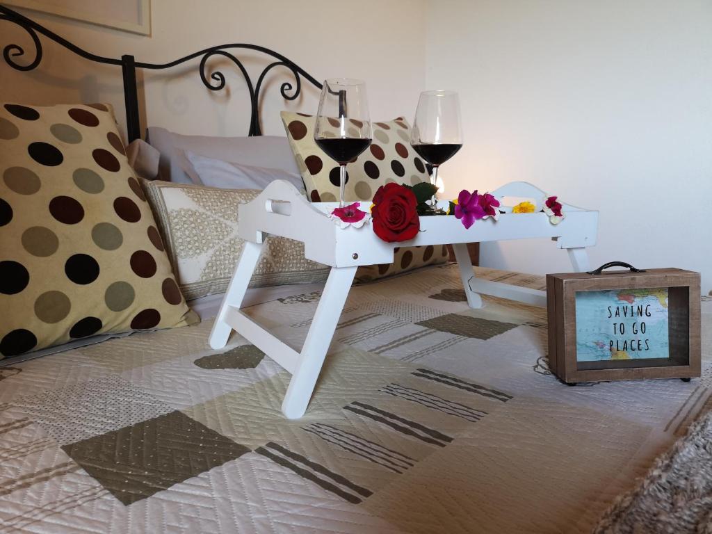 Posteľ alebo postele v izbe v ubytovaní Agriturismo Palazzo Conti - B