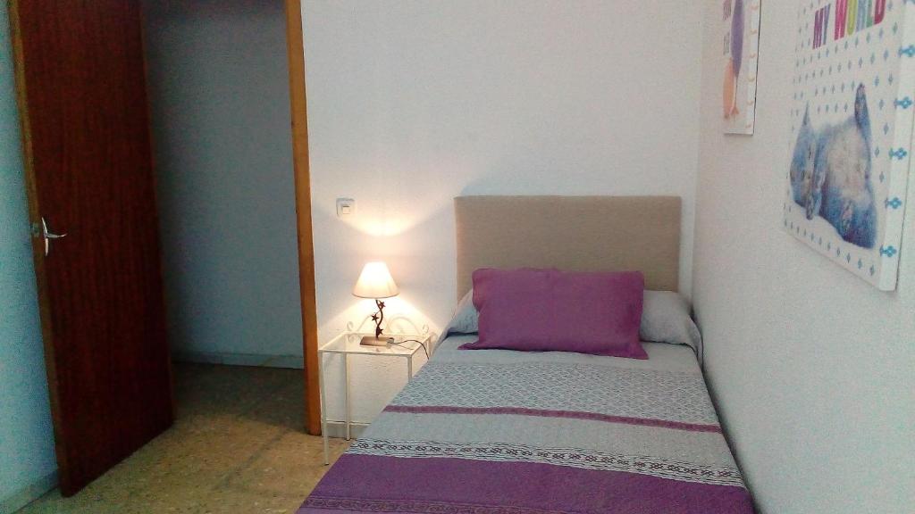 Postel nebo postele na pokoji v ubytování VIVIENDA COMPLETA EN SEVILLA