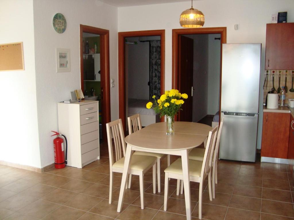 Kuchyň nebo kuchyňský kout v ubytování Apartment for Family