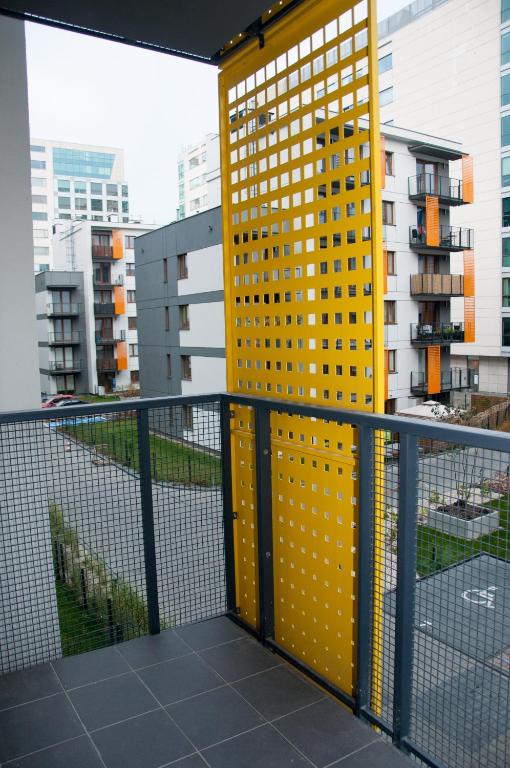 Balkón alebo terasa v ubytovaní Apartament Cybernetyki Mokotów
