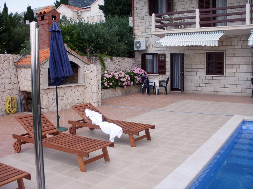 Bazén v ubytování Apartmani Bezmalinović nebo v jeho okolí