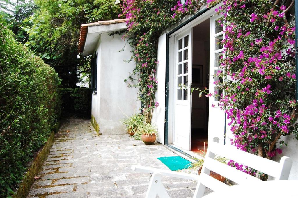 Um jardim no exterior de Casa de Esteiro