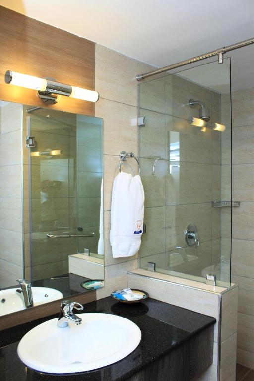 Koupelna v ubytování Merica Hotel