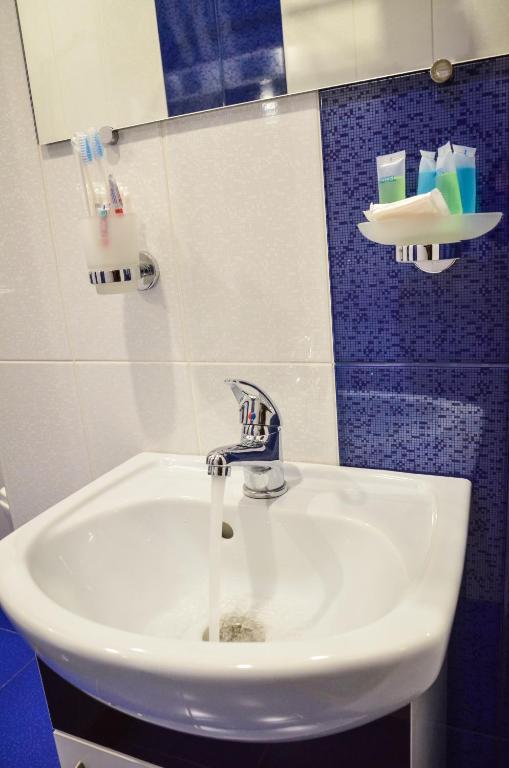 Koupelna v ubytování Rubin Hotel