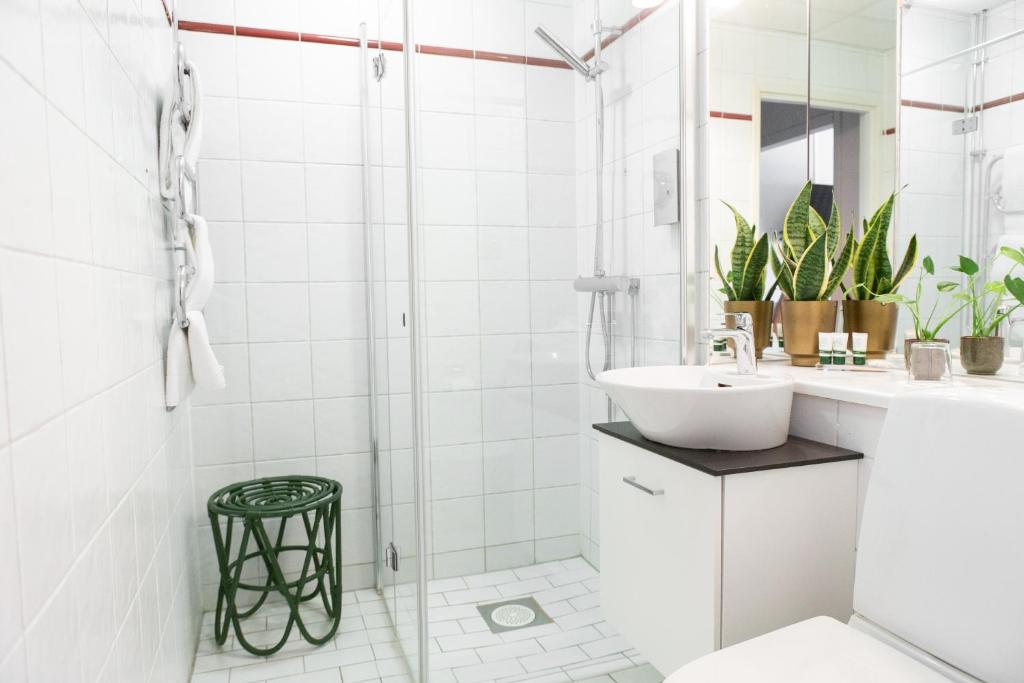 Koupelna v ubytování Hotell Bogesund