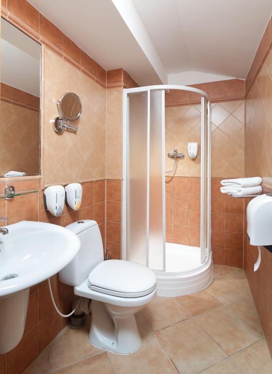 Koupelna v ubytování Hotel Spindlerova Bouda