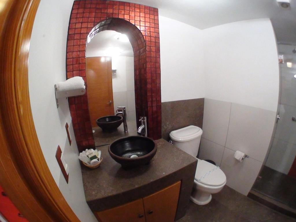 Koupelna v ubytování Baja Inn Hoteles Rio