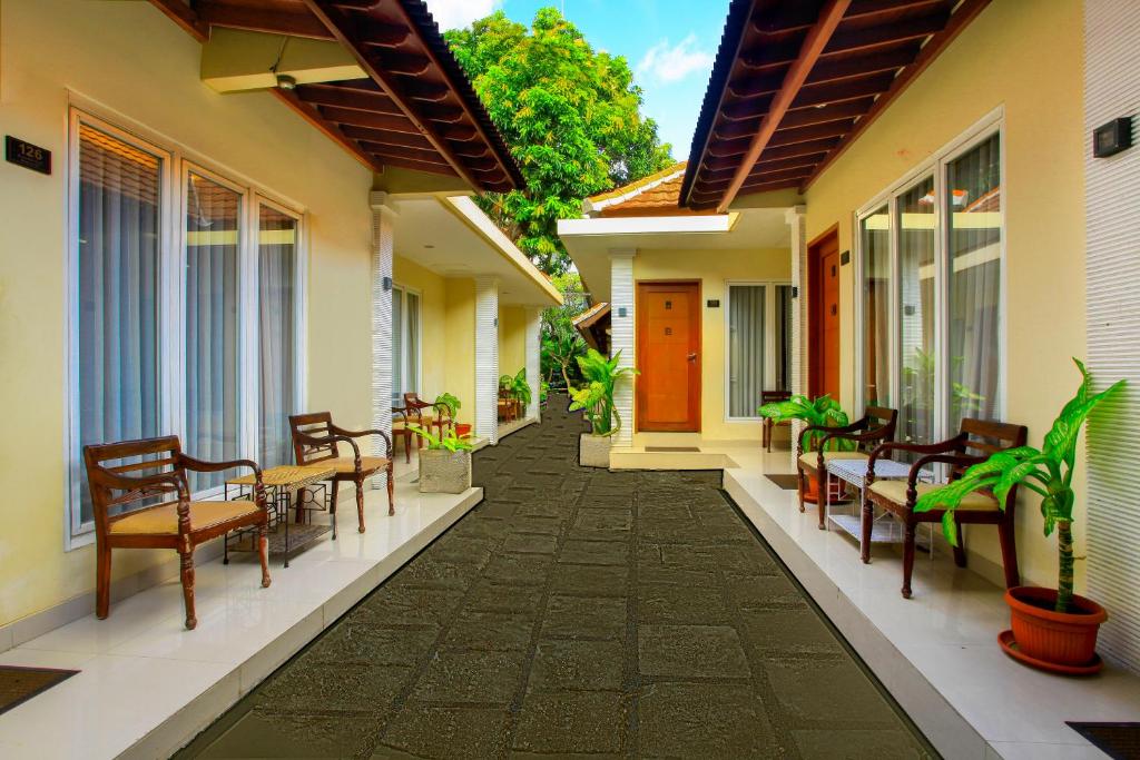 Balkón nebo terasa v ubytování Restu Bali Hotel