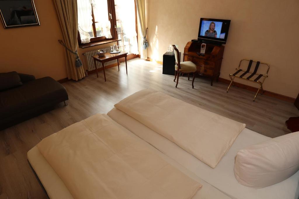 TV a/nebo společenská místnost v ubytování Schwarzwaldhotel Stollen