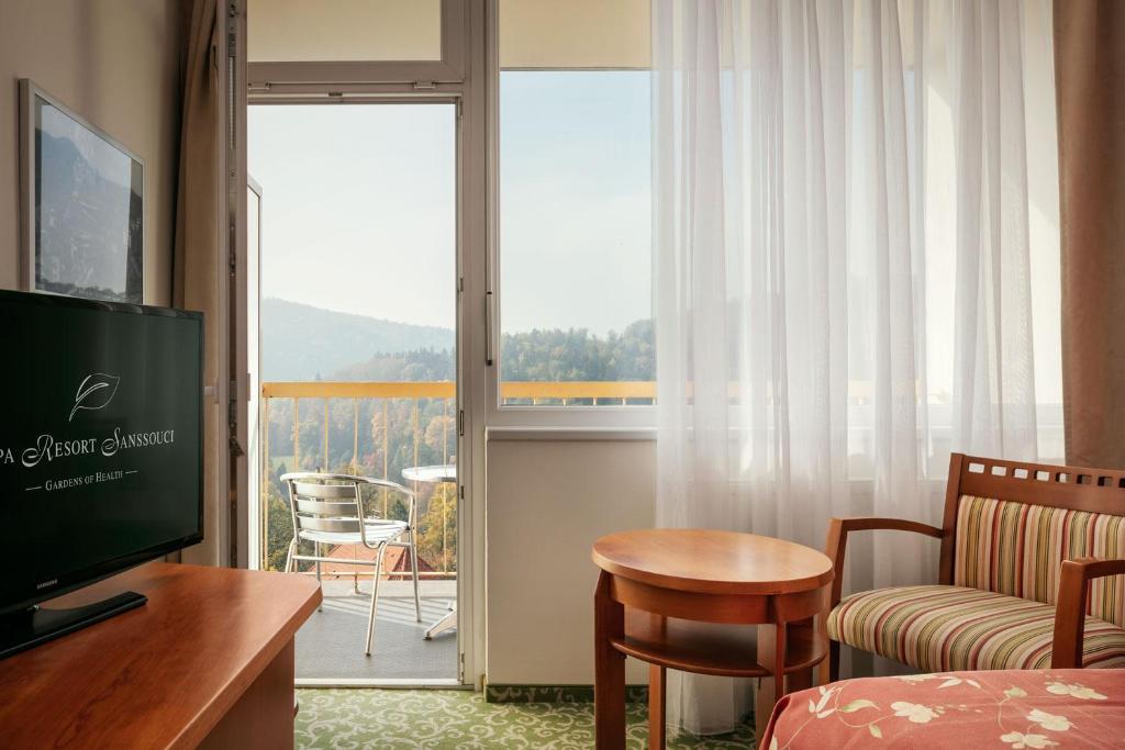 TV a/nebo společenská místnost v ubytování Spa Resort Sanssouci