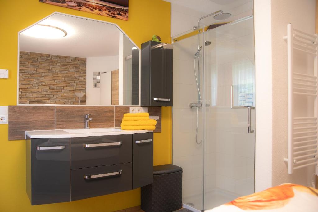 Koupelna v ubytování Appartement Sonnblick Kuschelsuite in den Bergen
