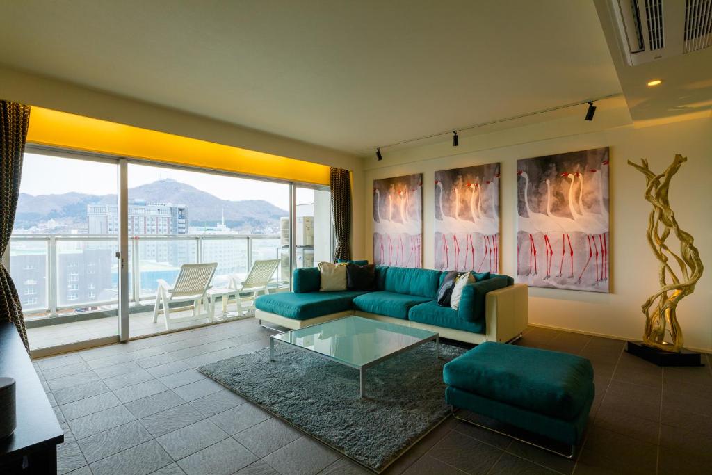Hakodate Danshaku Club Hotel & Resorts - Mutfaklı Okyanus Süiti #1202 - Sigara İçiliyor