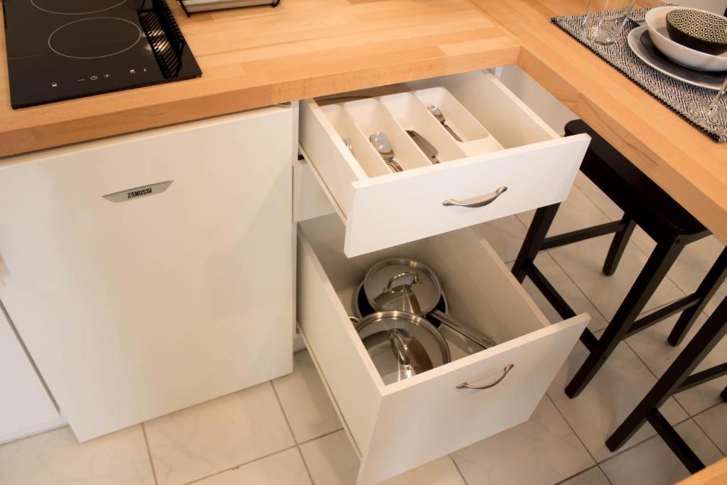 A kitchen or kitchenette at Super Stylish Apartments in Syntagma Square!