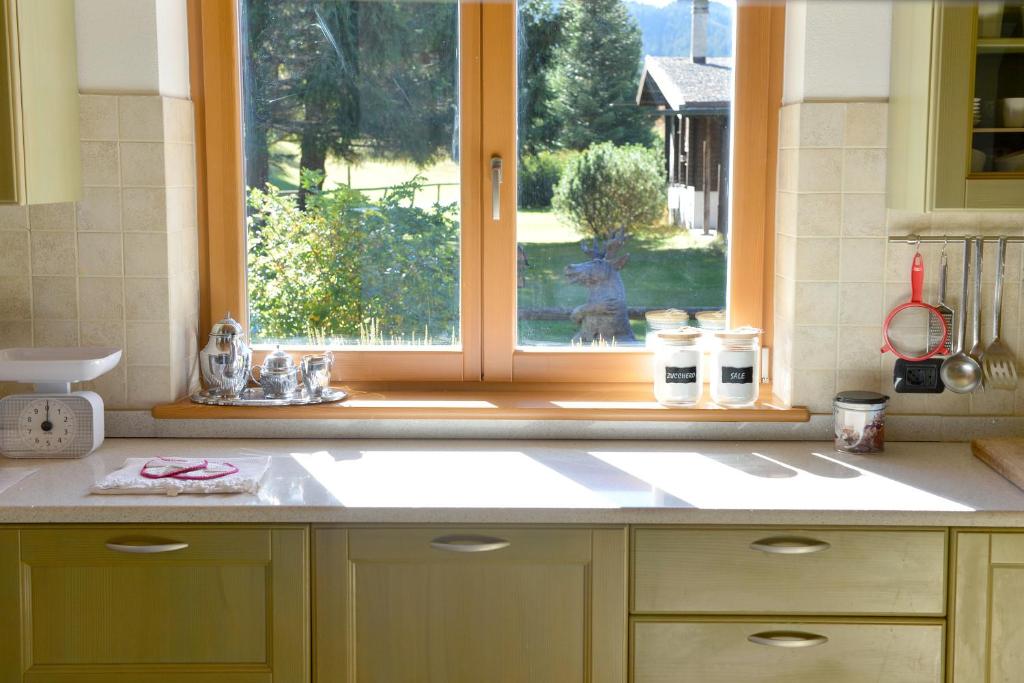Kuchyň nebo kuchyňský kout v ubytování Andalo Chalet