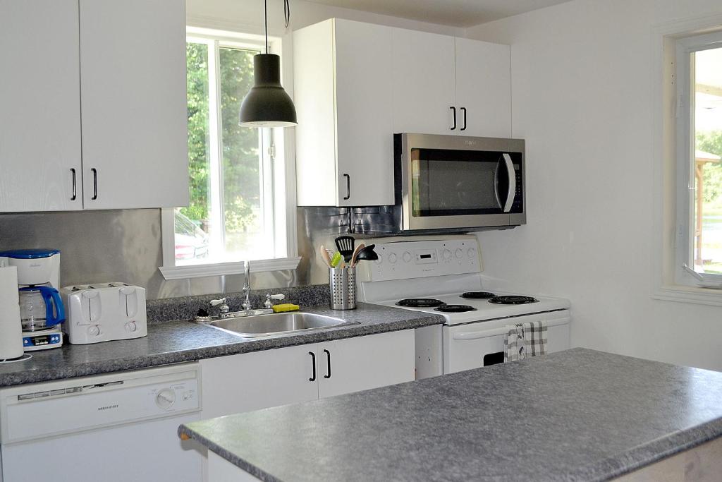 Kuchyň nebo kuchyňský kout v ubytování Les 4 chalets - Le 609