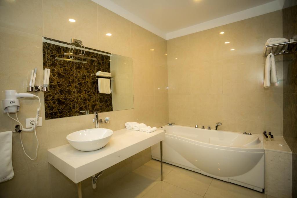 Koupelna v ubytování Havana Hotel