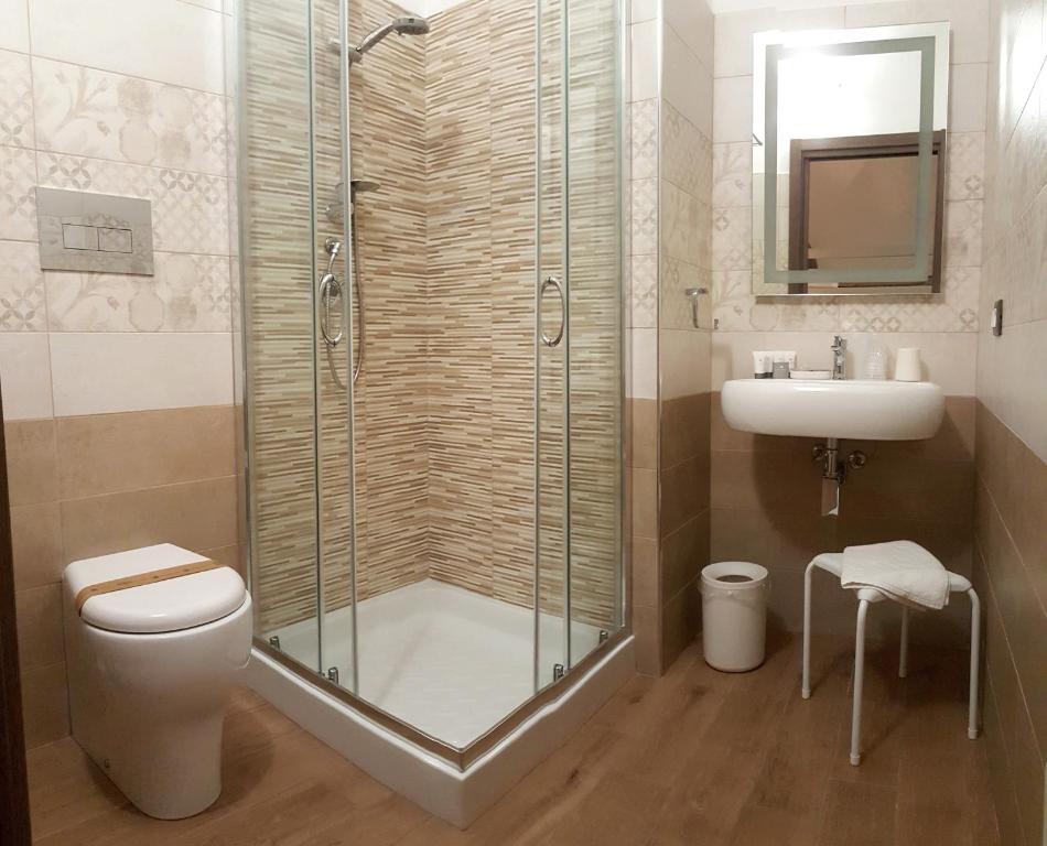 Koupelna v ubytování B&B Il Campanile