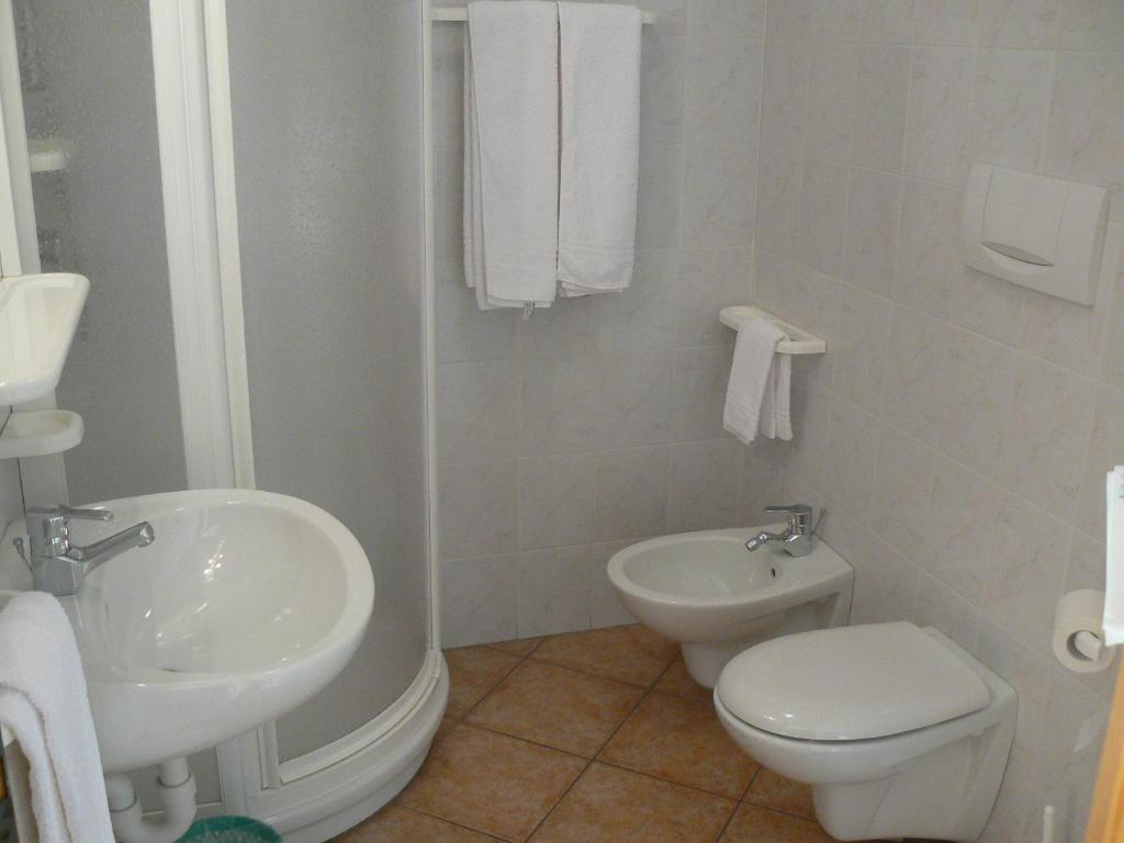 Koupelna v ubytování Hotel & Appartamenti Al Larice