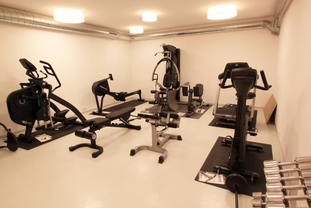 Posilňovňa alebo fitness centrum v ubytovaní Pension Tannenhof