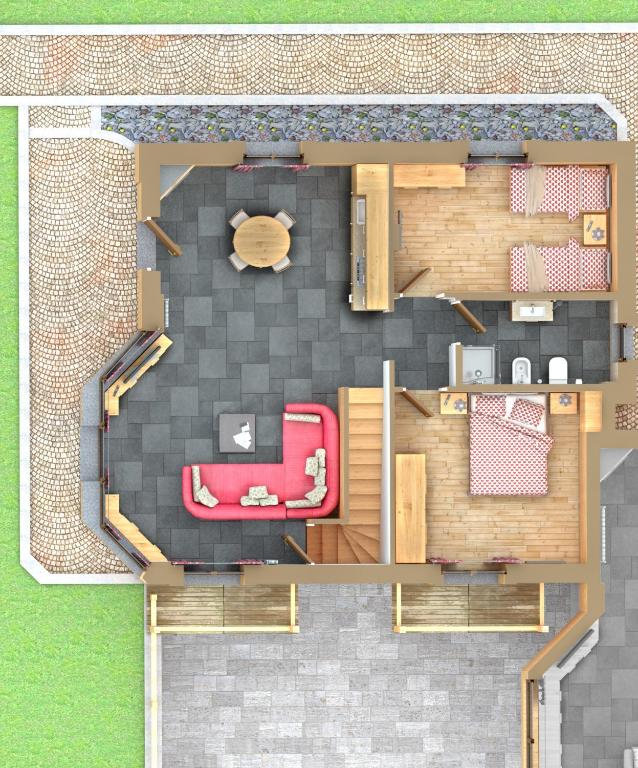 Půdorys ubytování Chalets Mignon