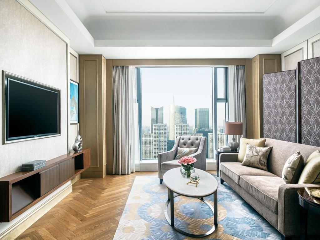 TV a/nebo společenská místnost v ubytování The Langham, Hefei