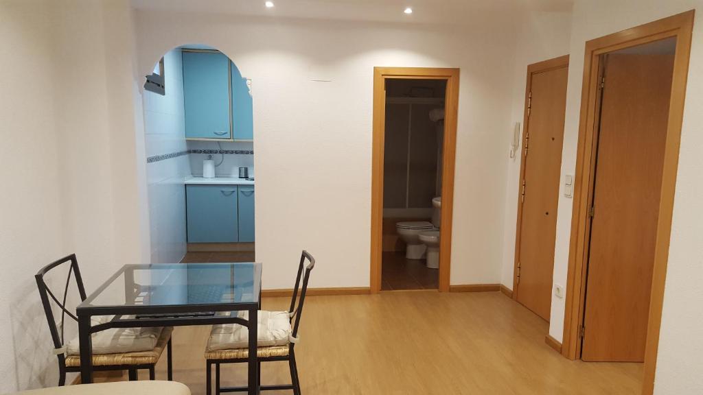 Kuchyň nebo kuchyňský kout v ubytování Apartamenticos Boggiero II