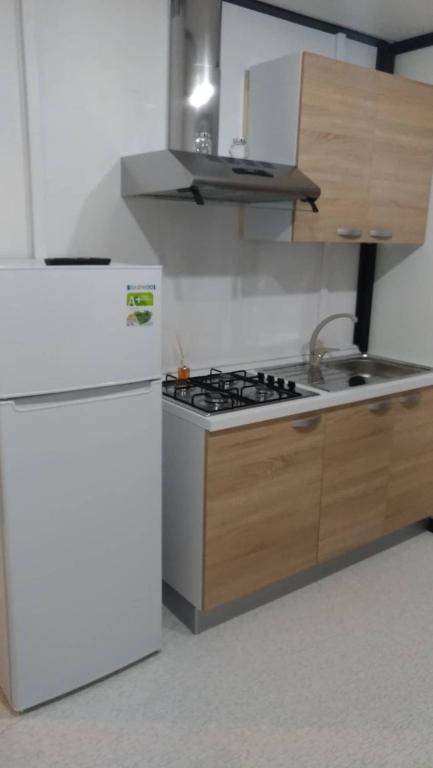 Kuchyň nebo kuchyňský kout v ubytování Camping Borghetti