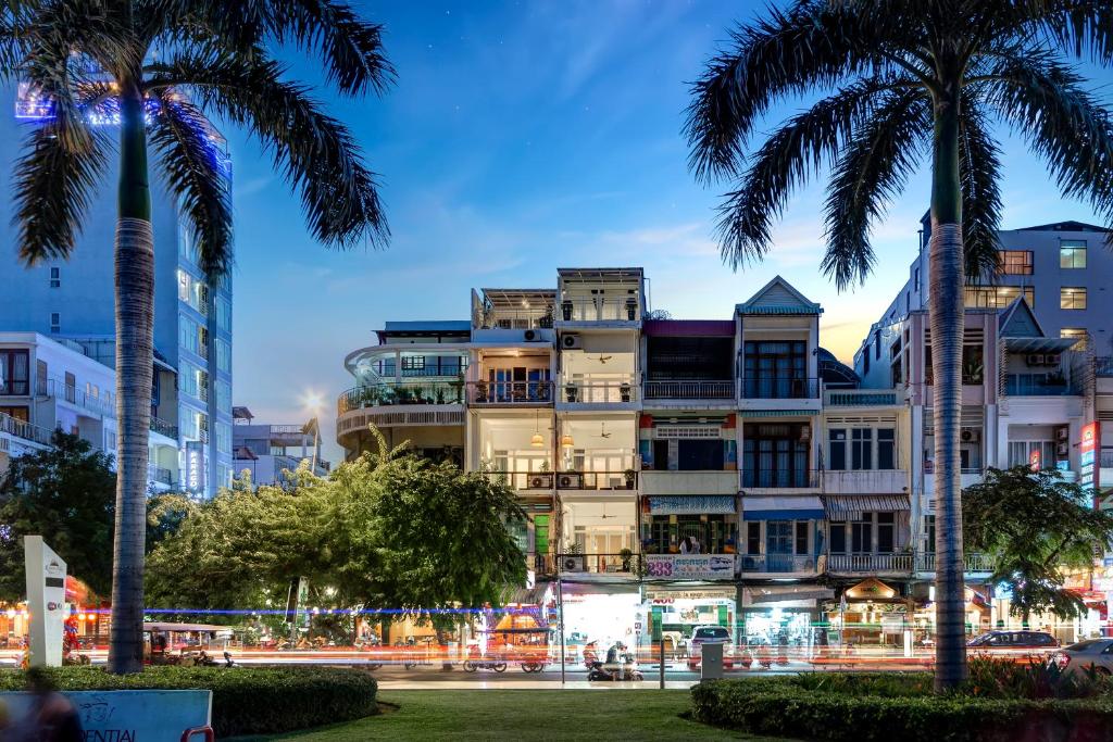 Nespecifikovaný výhled na destinaci Phnompenh nebo výhled na město při pohledu z hotelu