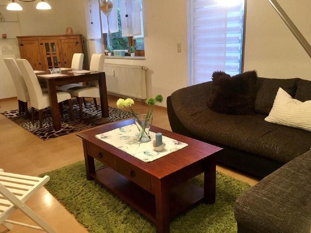 Χώρος καθιστικού στο Ferienwohnung Bellevue 2