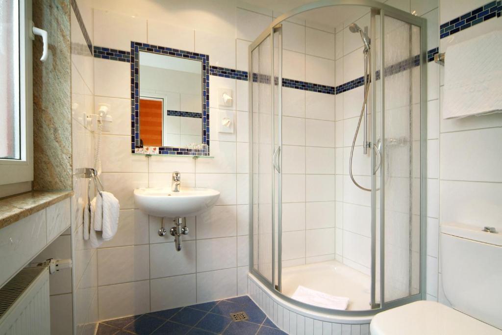 Koupelna v ubytování Hotel Ludwig Superior