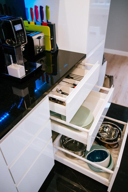 Kuchyňa alebo kuchynka v ubytovaní Apartament Lukrecja