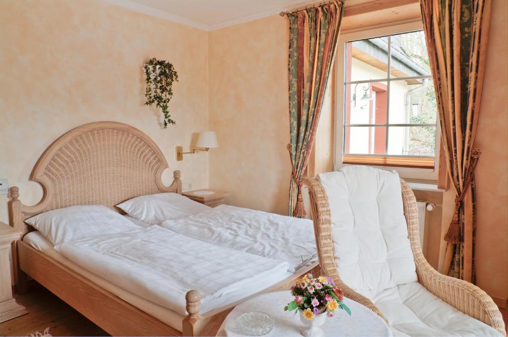 Postel nebo postele na pokoji v ubytování Privathotel Brügges Loui