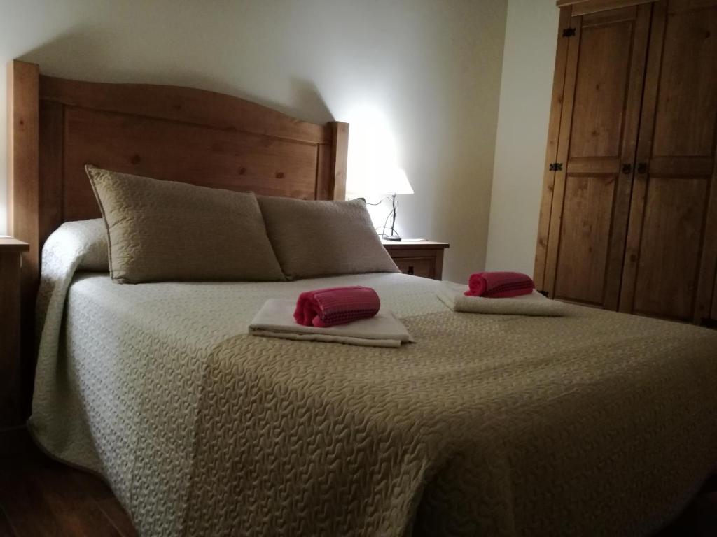 Postel nebo postele na pokoji v ubytování Casa Rural Mirador del Valle