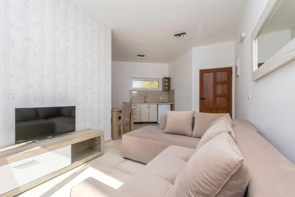 TV a/nebo společenská místnost v ubytování Apartments DILARA