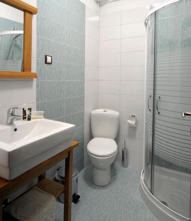 Koupelna v ubytování Hotel Mimallones