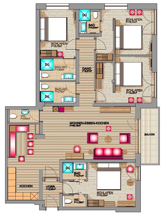 Půdorys ubytování Hotel Alpenland