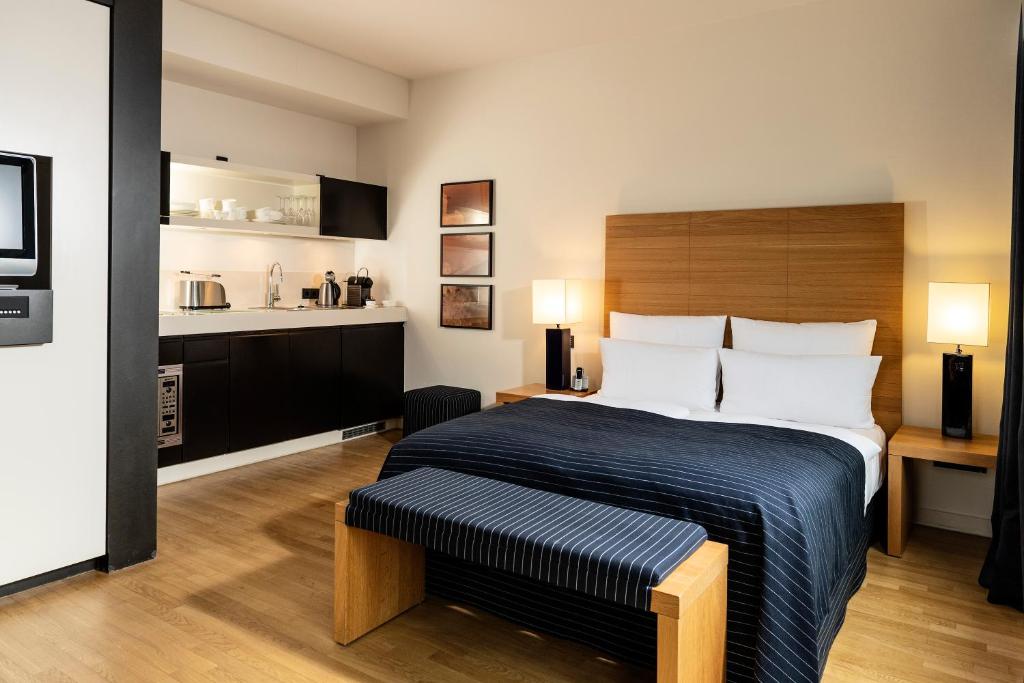 Kuchyň nebo kuchyňský kout v ubytování Clipper Boardinghouse - Hamburg-Holzhafen