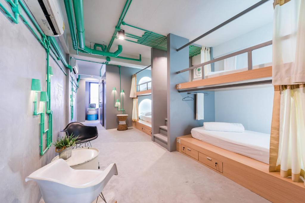 Postel nebo postele na pokoji v ubytování Eco Hostel