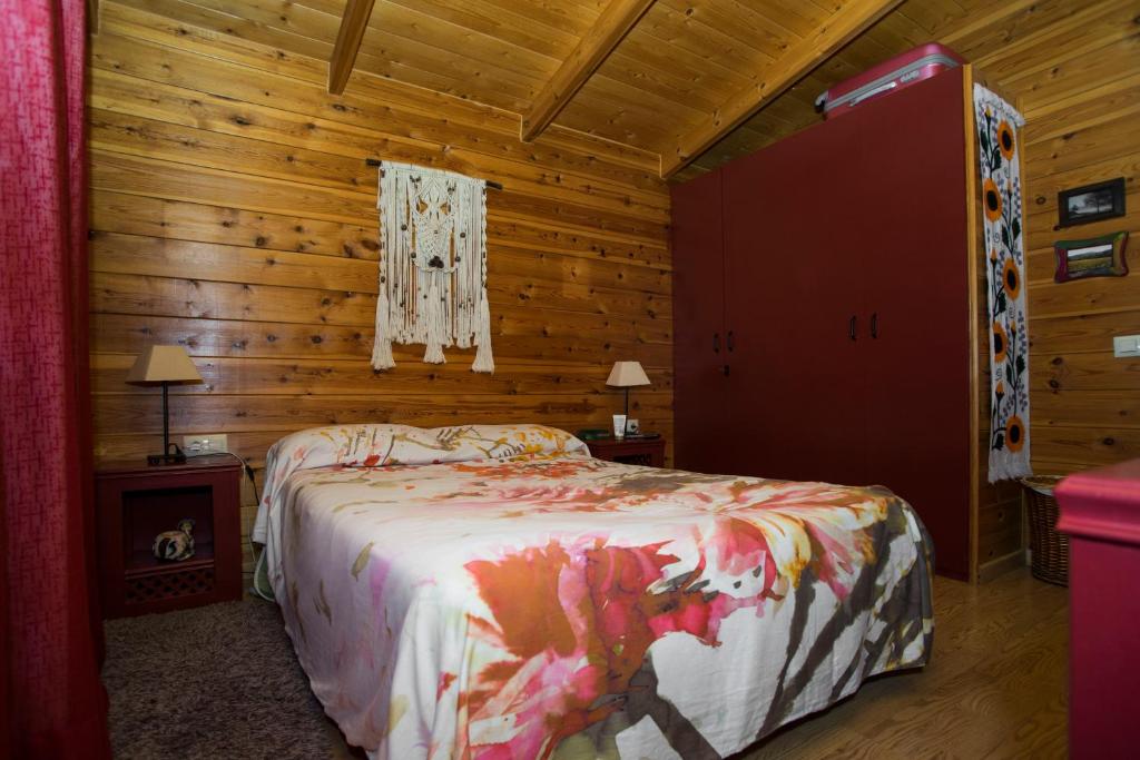 Cama o camas de una habitación en Cabaña de campo