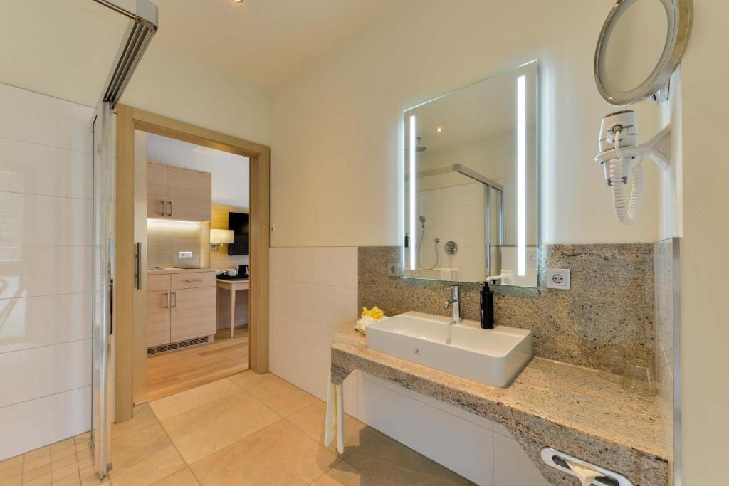 Koupelna v ubytování Hotel Pöker