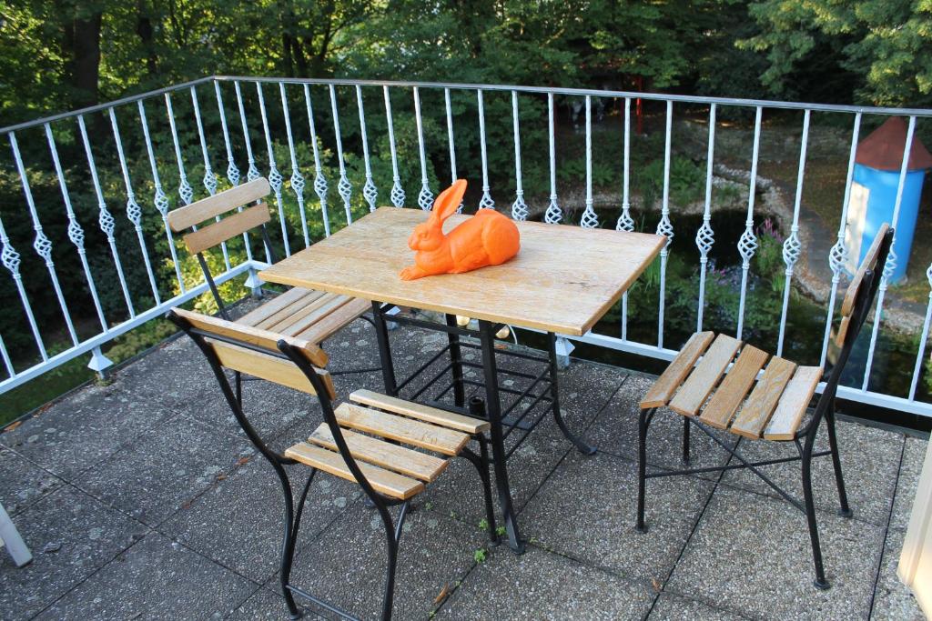 Ein Balkon oder eine Terrasse in der Unterkunft Haus HaWei