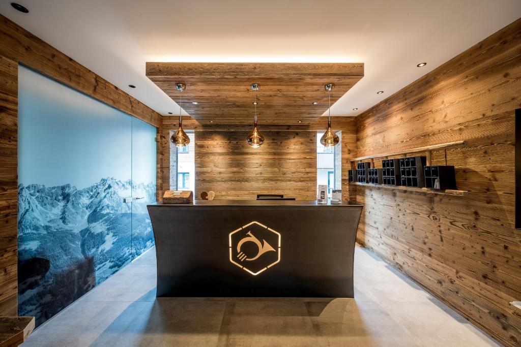 Kuchyň nebo kuchyňský kout v ubytování Post Hotel Paznaun