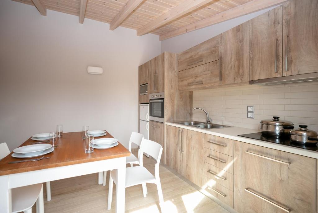 Kuchyň nebo kuchyňský kout v ubytování Electra Apartments