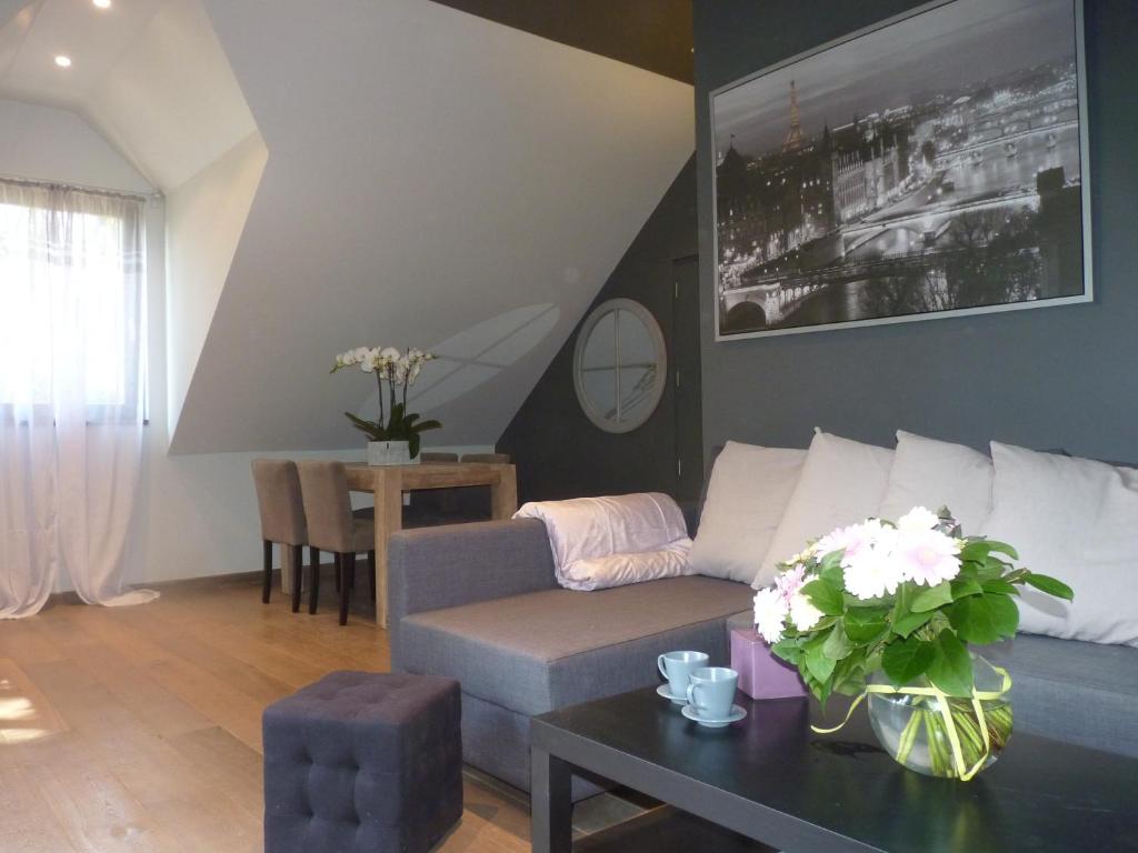 Posezení v ubytování B&B Des Heures Claires