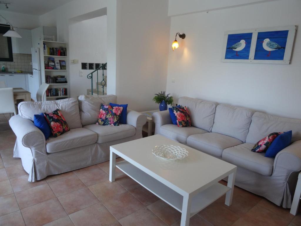 A seating area at Nefeli Villas